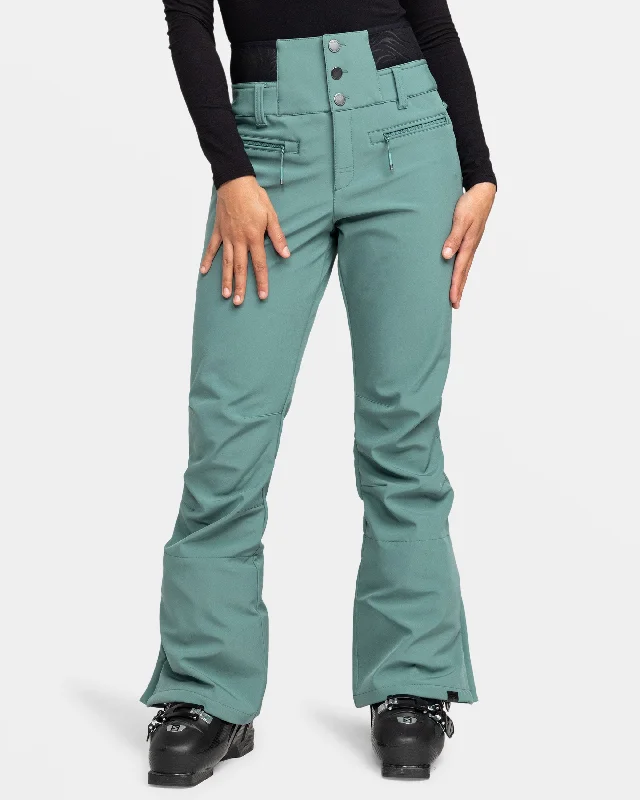 Rising High Snow Pants - Sea Pine Chic Faux Leather Pants