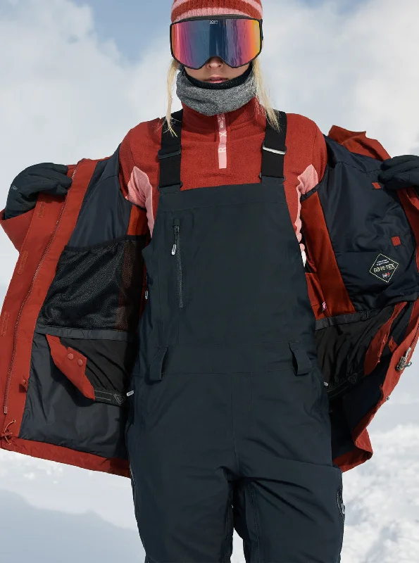 Gore-Tex® Stretch Prism Technical Snow Bib Pants - True Black Slim-Fit Leggings