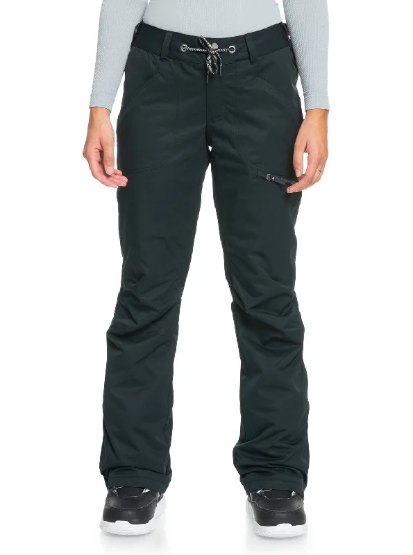 Nadia Technical Snow Pants - True Black Comfortable Cargo Pants