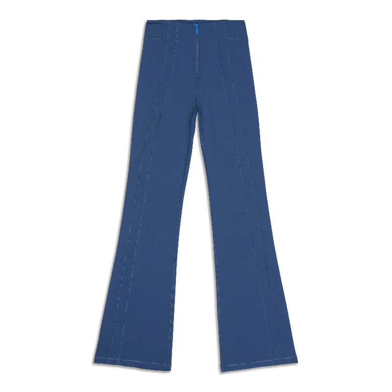 Define Zip-Front HR Flared Pant - Resale Trendy Printed Pants