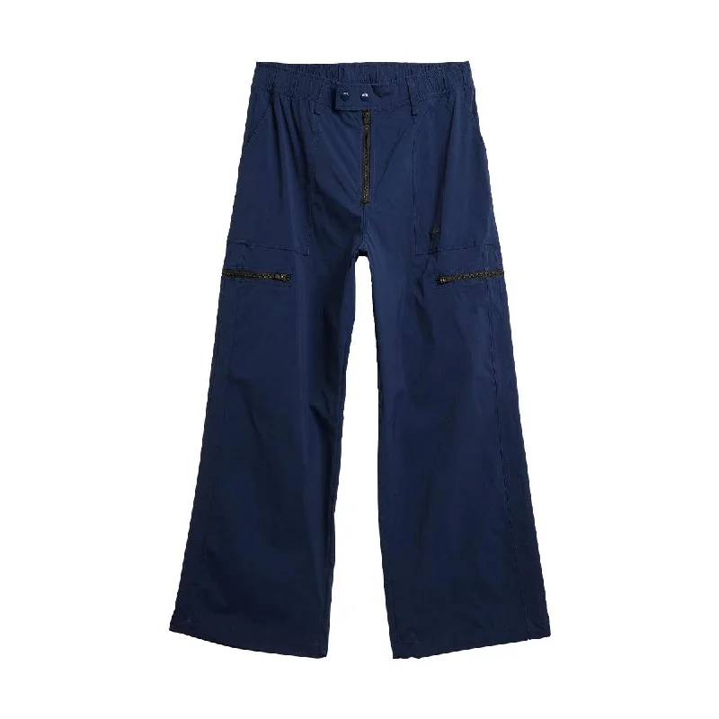 + Wales Bonner Statement Cargo Track Pants 'Collegiate Navy Comfy Zip-Up Pants