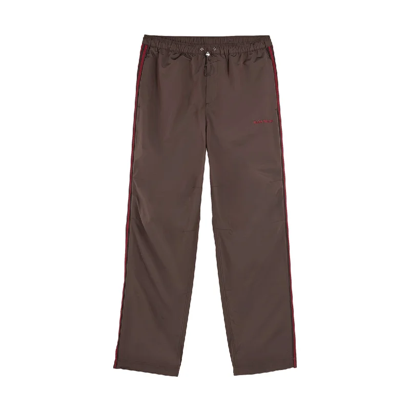 + Wales Bonner Nylon Track Pants 'Night Brown' Modern Bootcut Pants