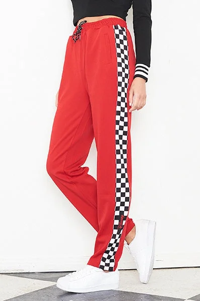 Nana Judy  WOMENS DISNEY BLAIR PANT RED Trendy Wide-Legged Trousers