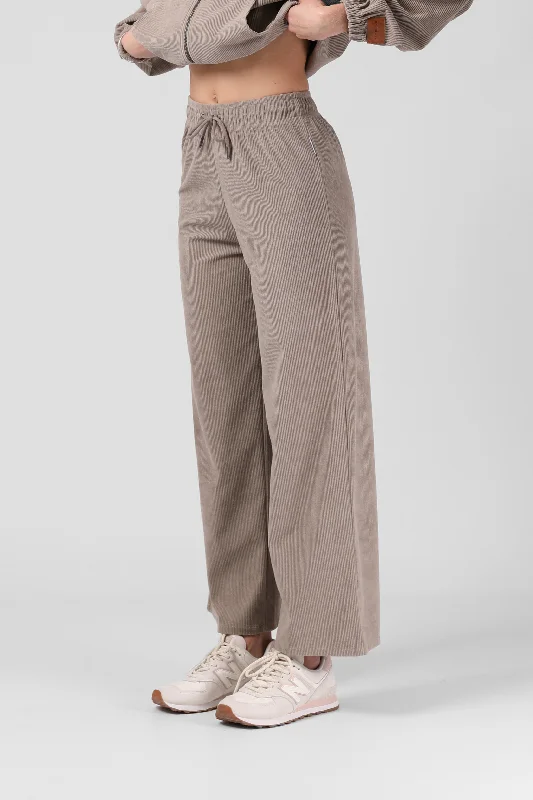 Bowie Pant - Grey Taupe Relaxed High-Waist Trousers