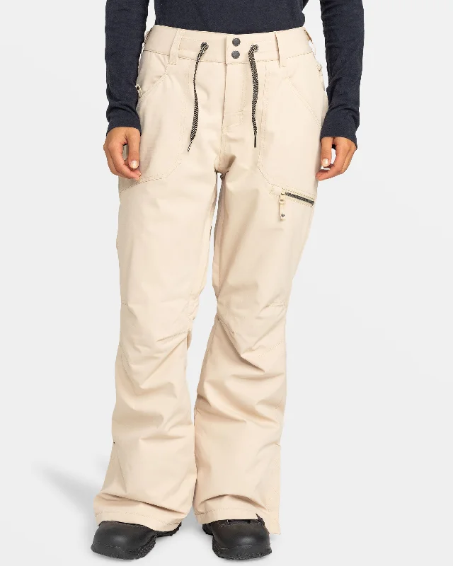 Nadia Snow Pants - Pebble Elegant Wool Trousers