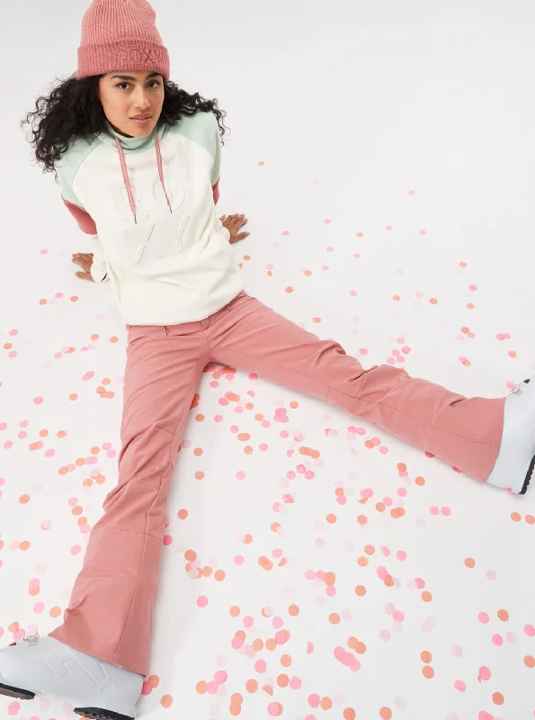 Rising High Technical Snow Pants - Dusty Rose Fashionable Work Pants