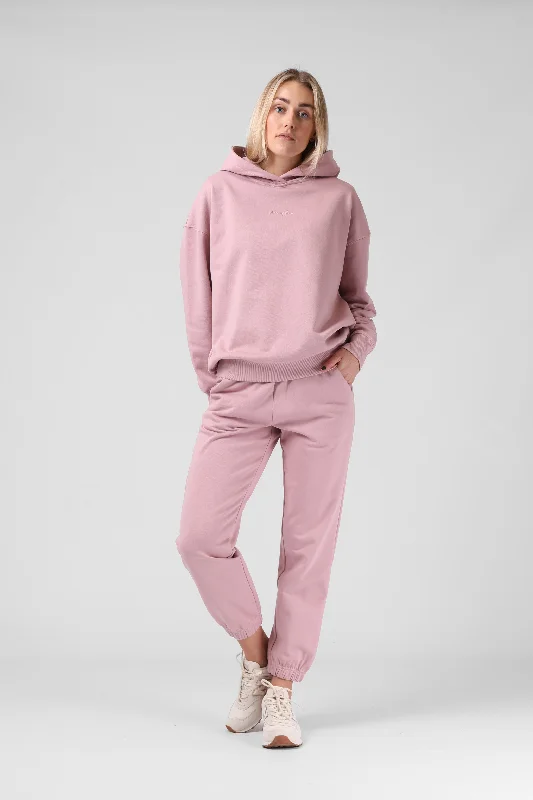 Script Tracky Pant - Dusty Rose Casual Skinny Fit Pants