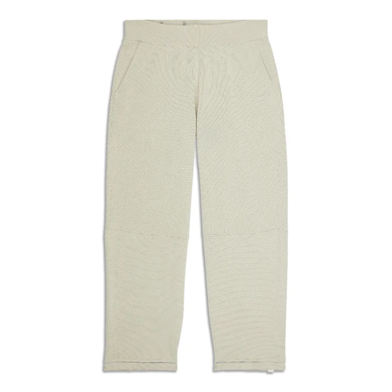 Relaxed-Fit High-Rise Knit Cropped Pants - Resale Fashionable Tapered Leg Pants