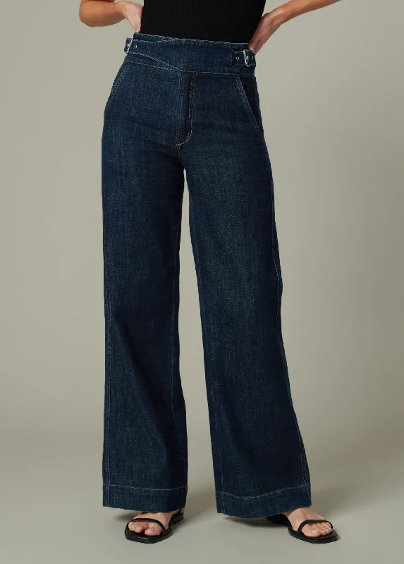 THE DOUBLE BUCKLE WIDE LEG SAILOR PANT Classic Pleated Pants