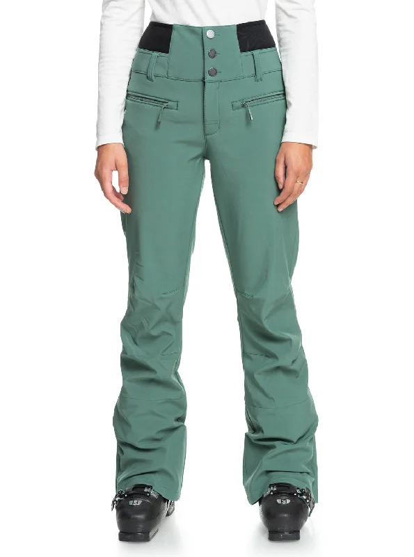 Rising High Technical Snow Pants - Dark Forest Stretch Fit Pants