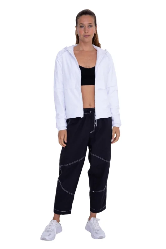 Mono B Oversized Nylon Pants AP7133 Elegant Silk Pants