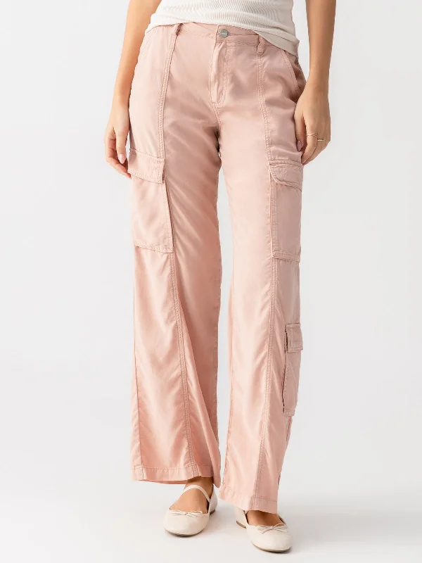 Doheny Standard Rise Cargo Pant Smokey Rose Casual Plaid Pants