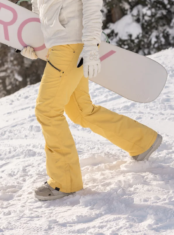 Nadia Technical Snow Pants - Sunset Gold Lightweight Linen Pants