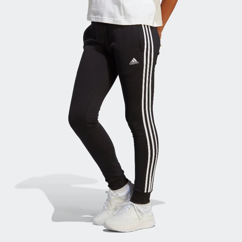 ESSENTIALS 3-STRIPES FRENCH TERRY CUFFED PANTS Cozy Maternity Pants