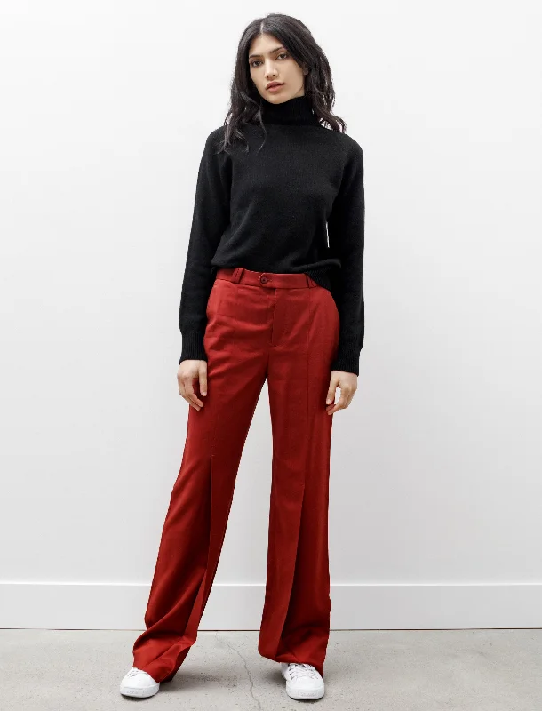 Tohny Suit Pants Crimson Red Stylish Slim Trousers
