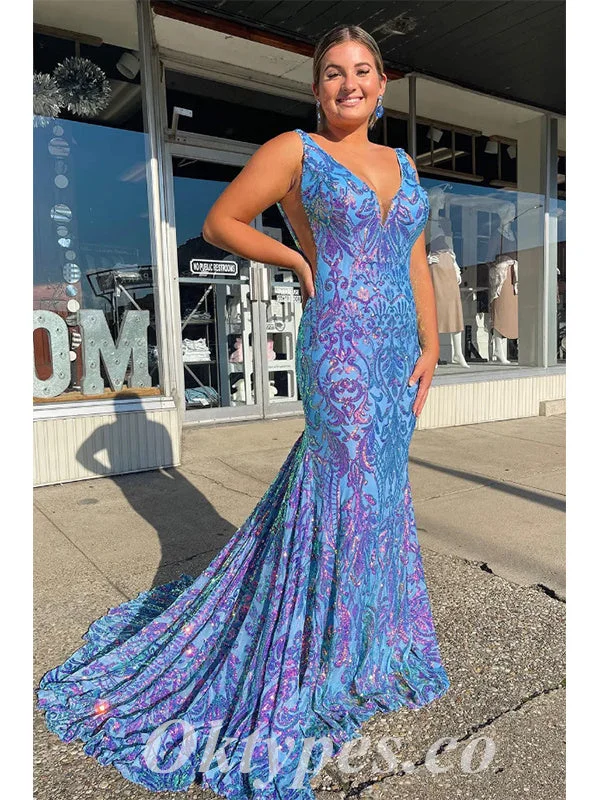 Sexy Special Fabric Spaghetti Straps V-Neck Sleeveless Open Back Mermaid Long Prom Dresses,PDS0611 Sexy Special Fabric Spaghetti Straps V-Neck Sleeveless Open Back Mermaid Long Prom Dresses,PDS0611