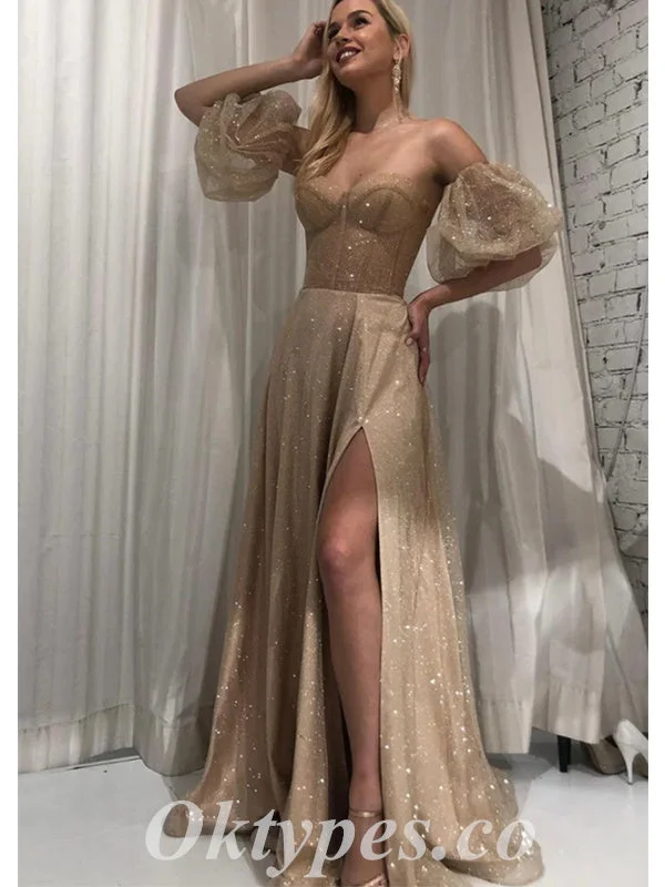 Sexy Shiny Sequin Tulle Sweetheart Sleeveless Side Slit Mermaid Long Prom Dresses With Applique,PDS0664 Sexy Shiny Sequin Tulle Sweetheart Sleeveless Side Slit Mermaid Long Prom Dresses With Applique,PDS0664
