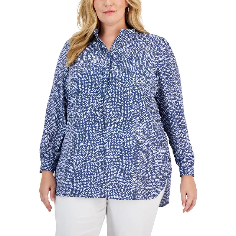 Anne Klein Womens Plus Blouse