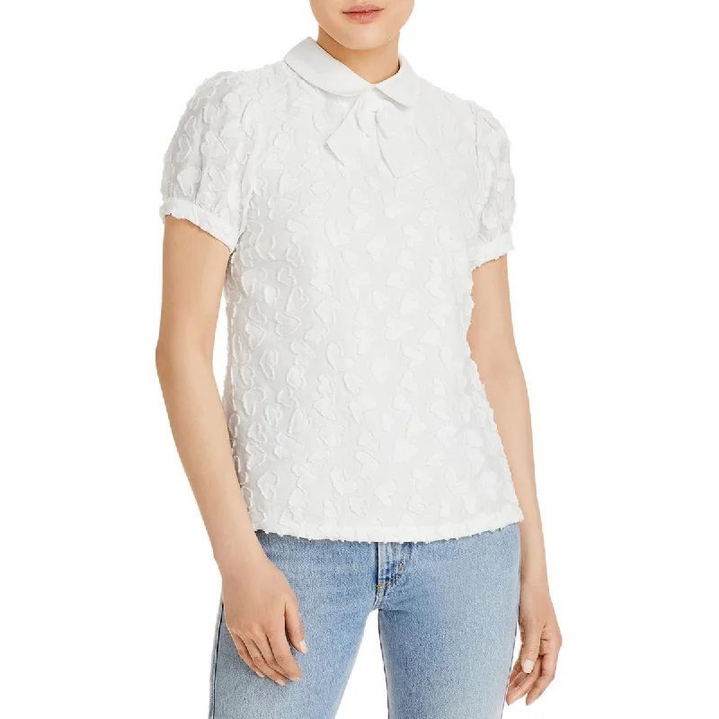 Karl Lagerfeld Paris Womens Heart Burnout Blouse