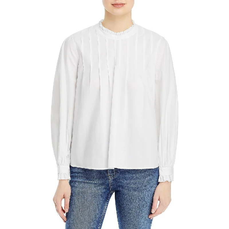 Rails Womens Pleated Ruffled Blouse