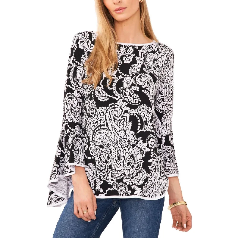 Sam and Jess Womens Paisley Bell Sleeve Blouse