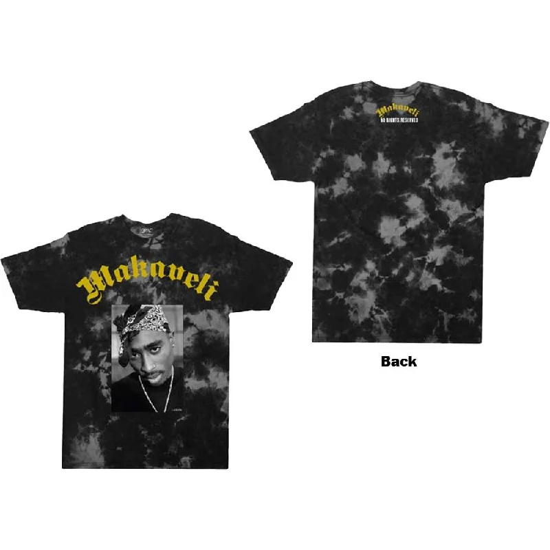 Tupac | Official Band T-Shirt | Makaveli (Acid Wash & Back Print)