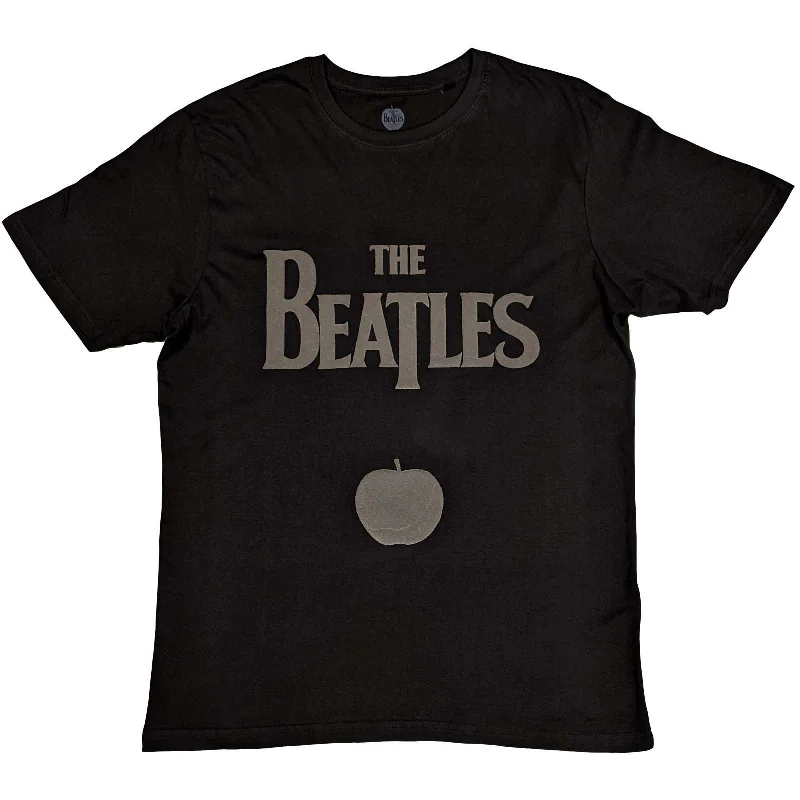 The Beatles | Official Band T-Shirt | Drop T Logo & Apple (Hi-Build)