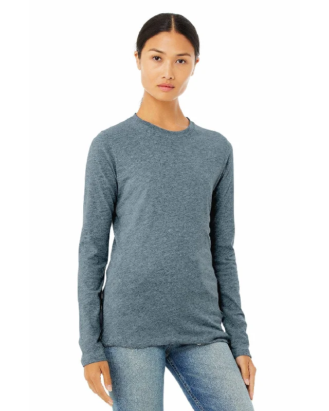 Bella+Canvas Ladies Long Sleeve T-Shirt | Heather Slate