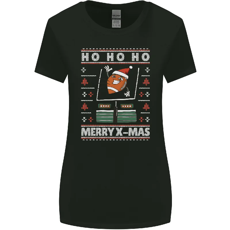 Christmas American Football Xmas Womens Wider Cut T-Shirt