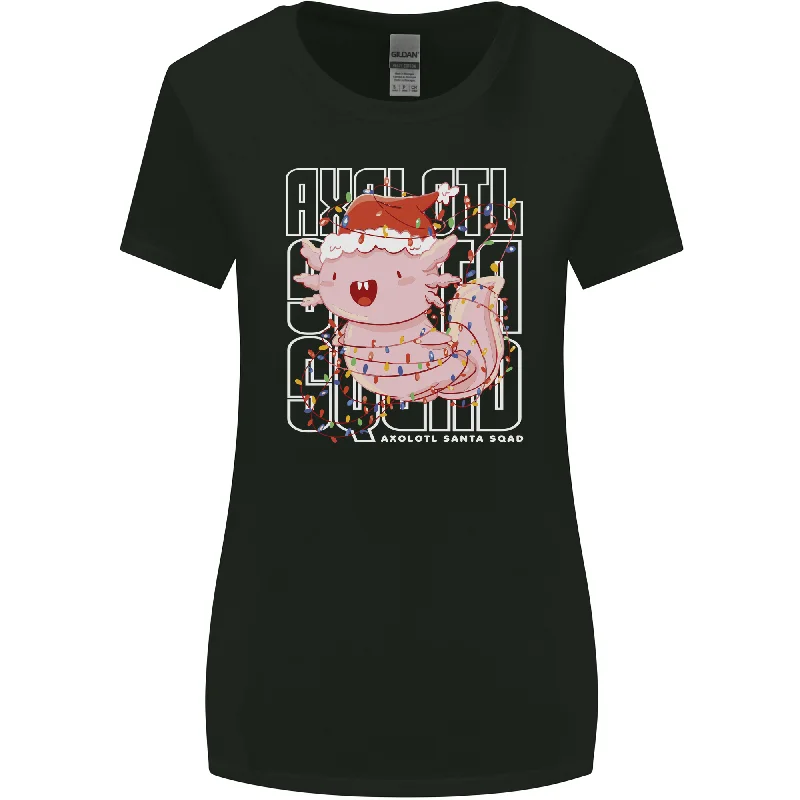 Christmas Axolotl Xmas Womens Wider Cut T-Shirt