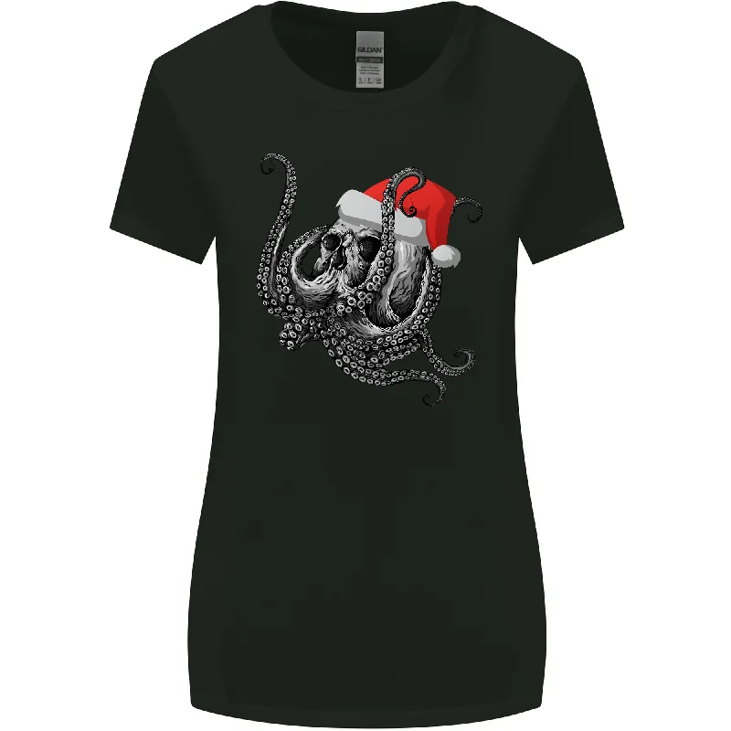 Christmas Cthulhu Skull Womens Wider Cut T-Shirt