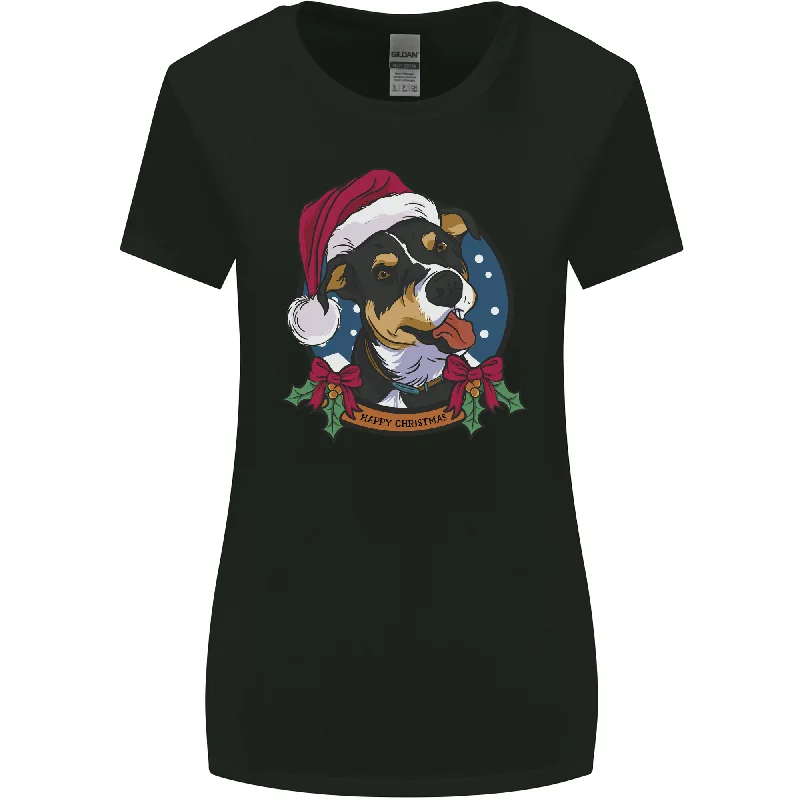 Christmas Doberman Dog Xmas Womens Wider Cut T-Shirt