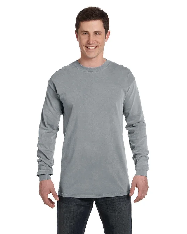 Comfort Colors Garment-Dyed Long Sleeve T-Shirt | Granite