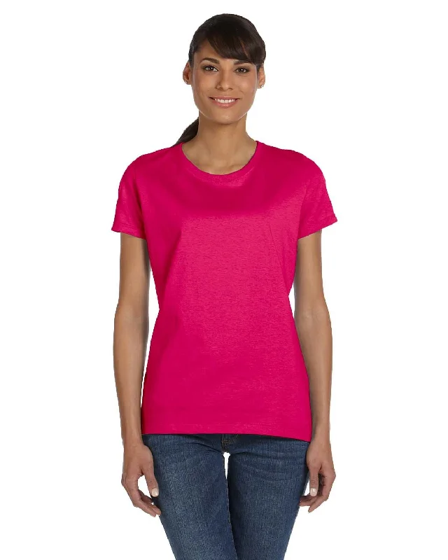 Fruit of the Loom Ladies Heavy Cotton T-Shirt | Cyber Pink