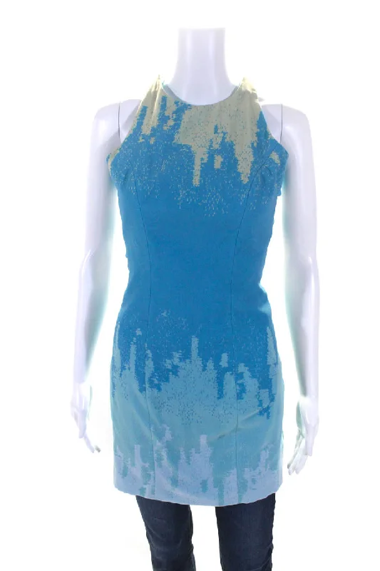 Gomez Gracia Womens Blue Ombre Open Back Crew Neck Sleeveless Blouse Top Bell Sleeve Blouse Gomez Gracia Womens Blue Ombre Open Back Crew Neck Sleeveless Blouse Top Bell Sleeve Blouse