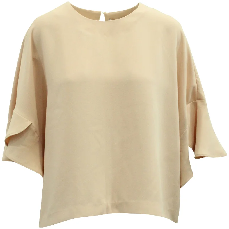 IRO Loose Blouse in Pink Polyester Wrap Front Blouse