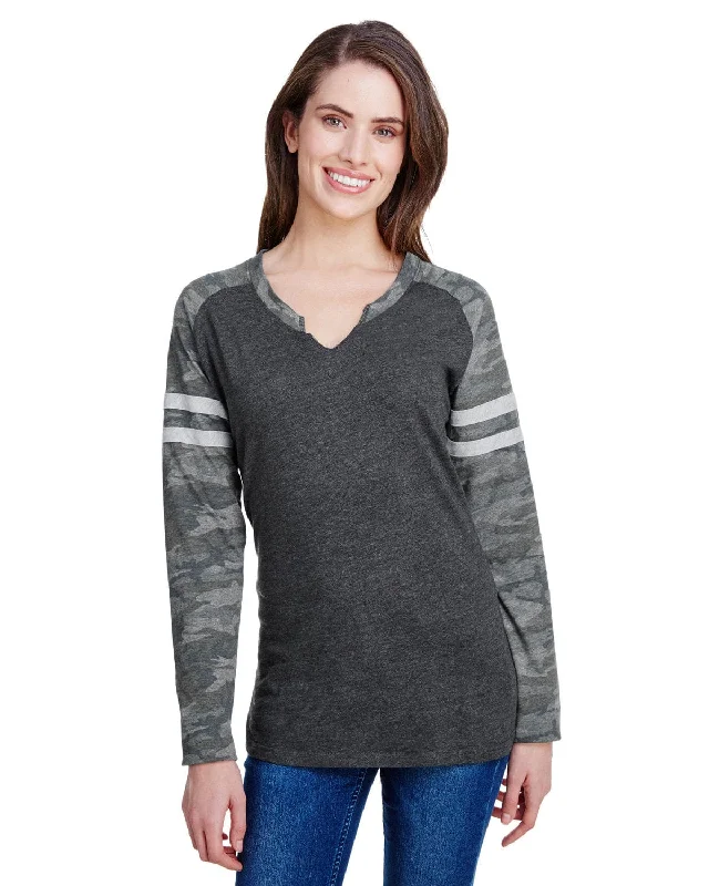 LAT Ladies Gameday Mash-Up Long Sleeve T-Shirt | V Sm/ V Cm/ V Ht