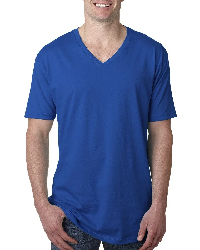 Next Level Mens Short Sleeve V-Neck Tee | Royal