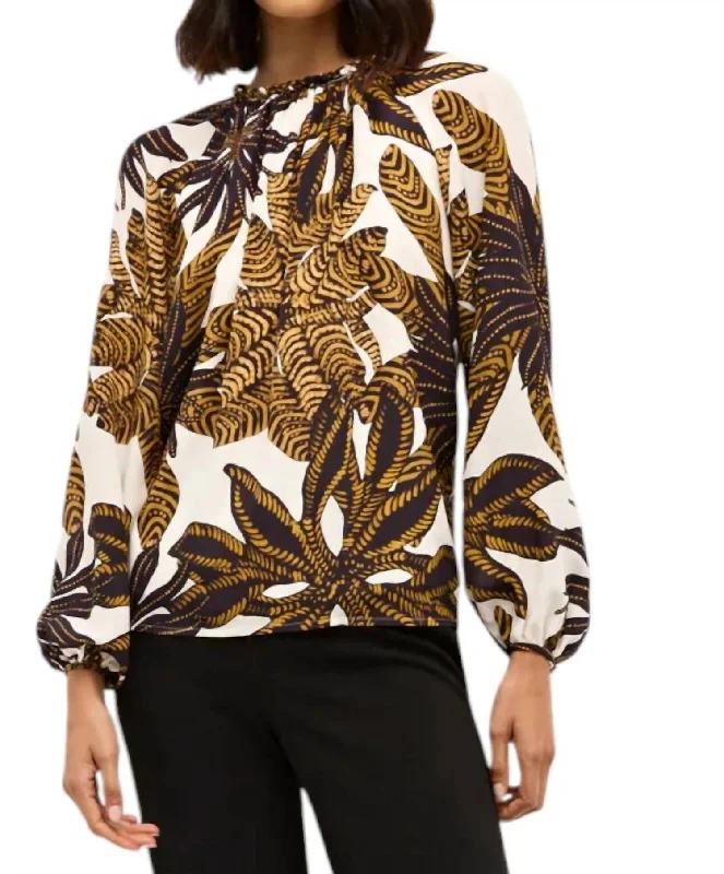 Piper Blouse In Agave Chic Wrap Blouse
