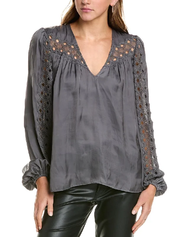 Ramy Brook Alaina Blouse Puff Sleeve Blouse