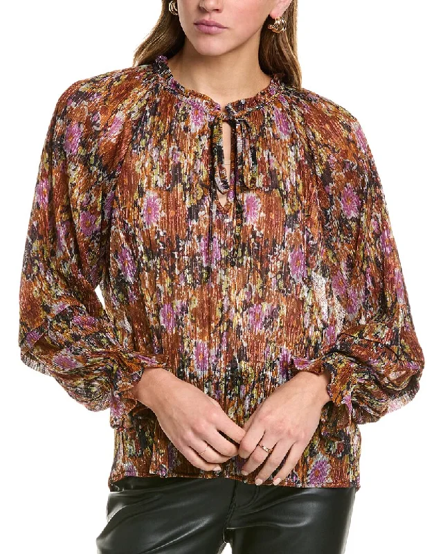 Ramy Brook Ellie Blouse Feminine Tie Blouse