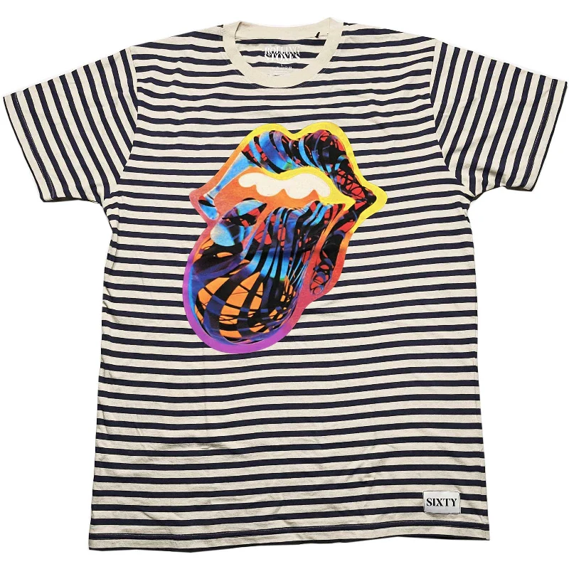 The Rolling Stones | Official Band T-Shirt | Cyberdelic (Striped)