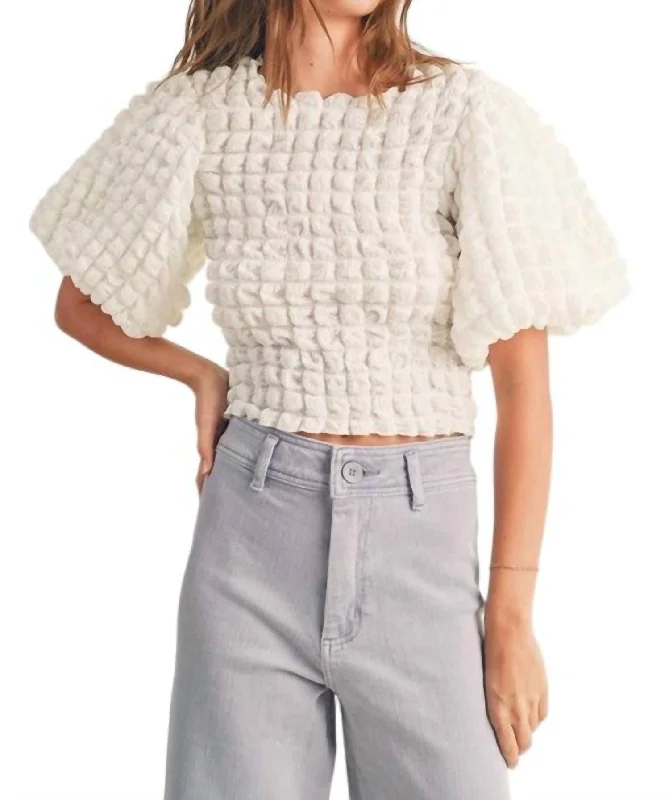 Winona Blouse In Off White Sleeveless Chiffon Blouse