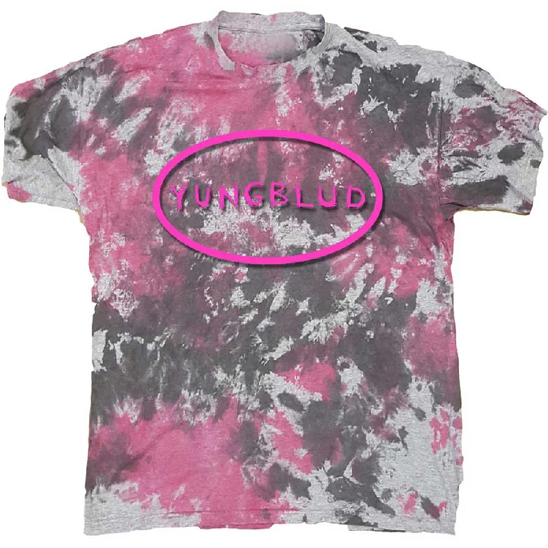 Yungblud | Official Band T-Shirt | Scratch Logo Oval (Dip-Dye)