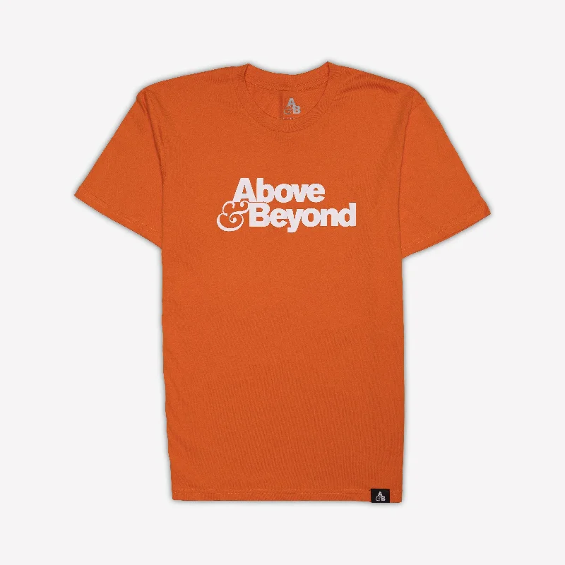 Above & Beyond Tee / Orange Fitted T-Shirt Seamless Stretchy