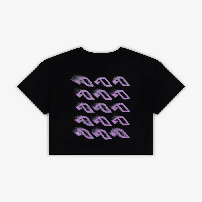 Anjunabeats After Dark 2024 Crop Tee (Thermo Ink) Basic T-Shirt Crew Neck Short Sleeve