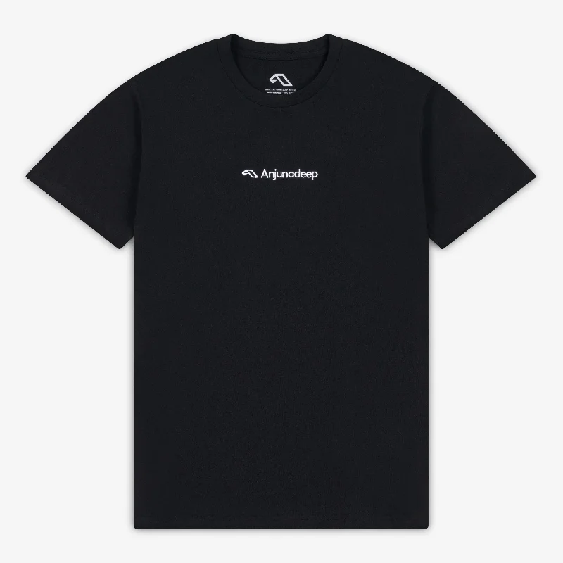 Anjunadeep Type Logo Tee / Black Nylon Fabric Polyester Fabric Spandex Fabric