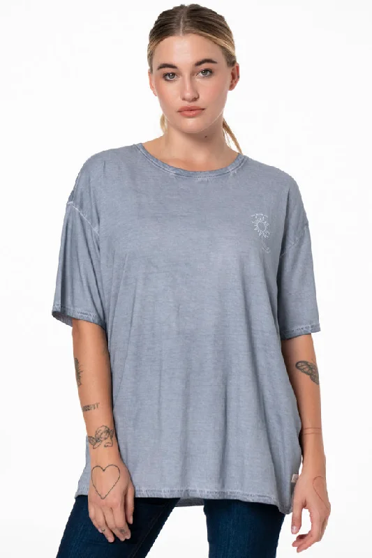 Boyfriend Statement T-Shirt _ 137388 _ Grey Casual Formal Business