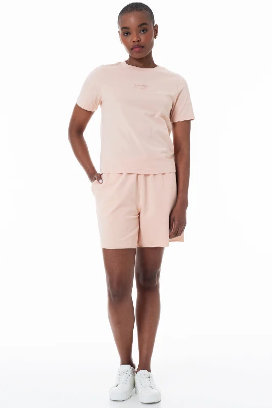 Branded T-Shirt _ 152283 _ Dusty Pink Nylon Fabric Polyester Fabric Spandex Fabric