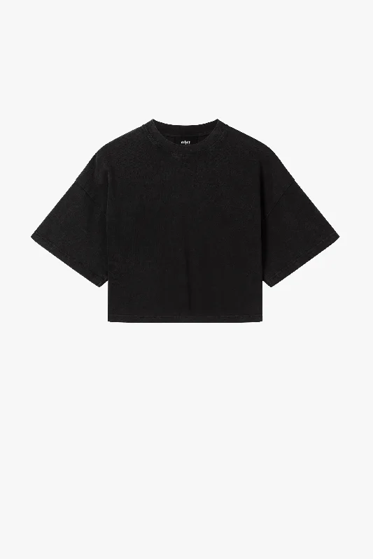 Cropped Oversized T-Shirt Wool Fabric Cashmere Fabric Tweed Fabric